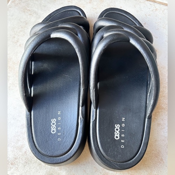 ASOS Design Y2K 90s Strappy Sandals Size 9 - Picture 7 of 8